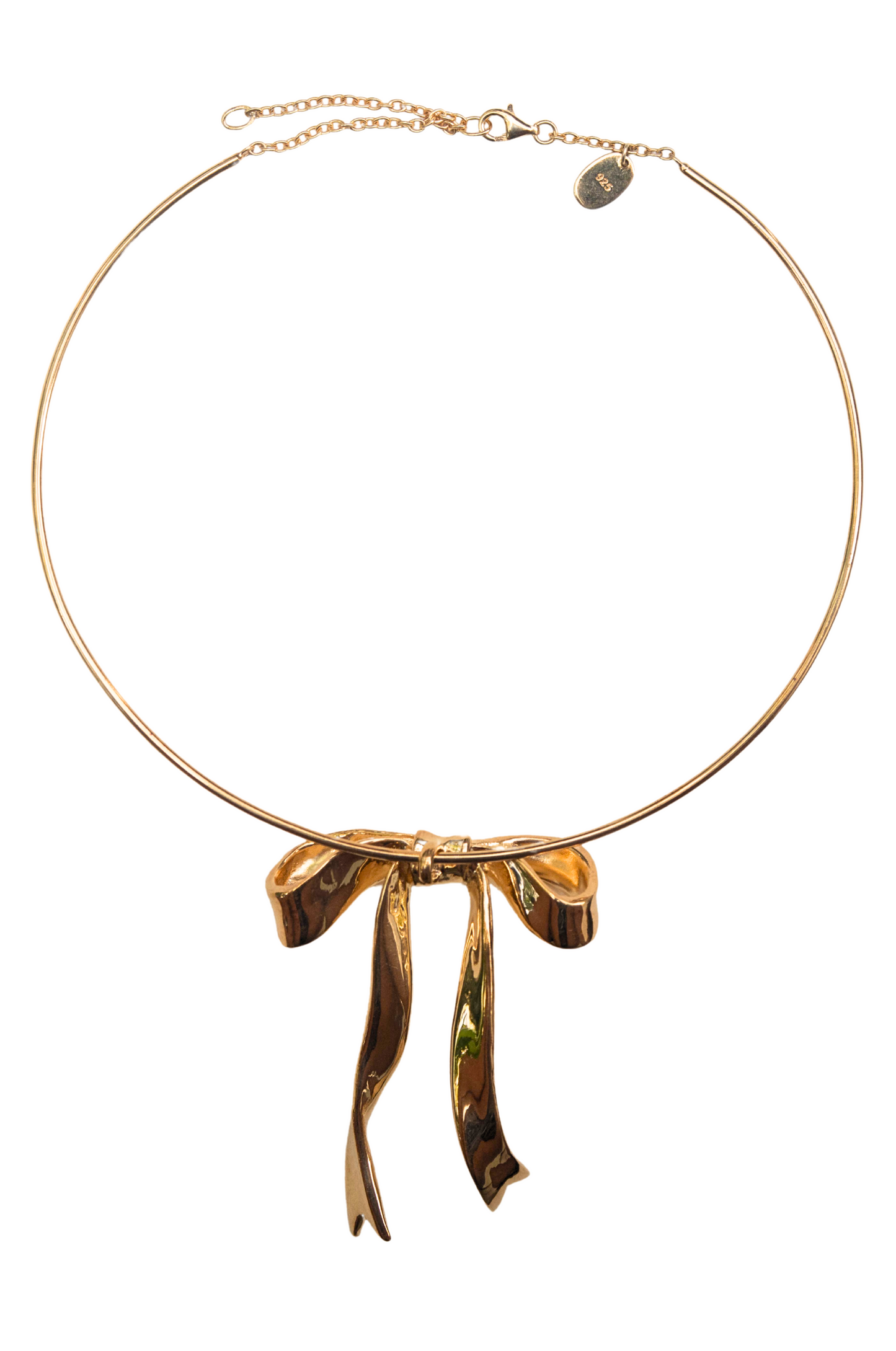 Silk choker gold