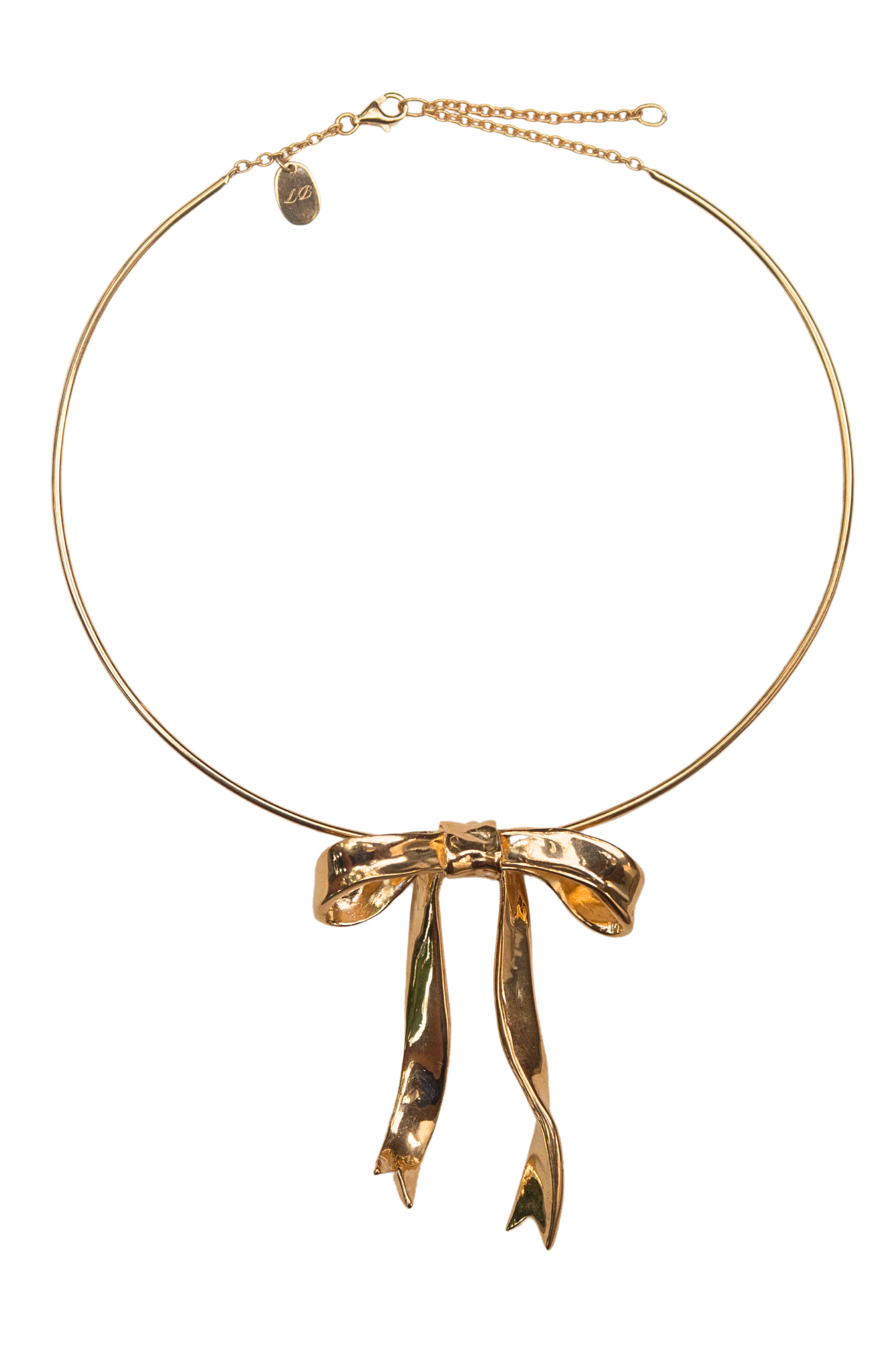 Silk choker gold