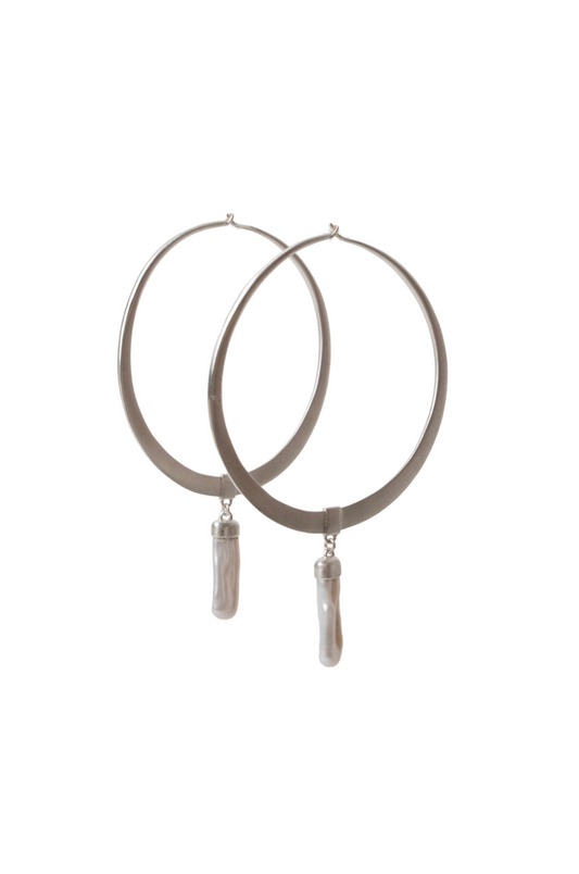 Orb hoops silver